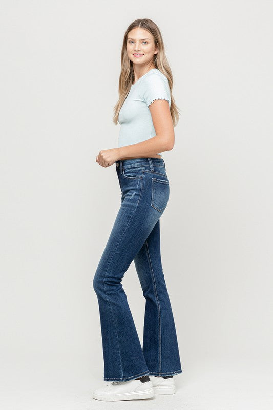 Mid Rise Flare Jeans